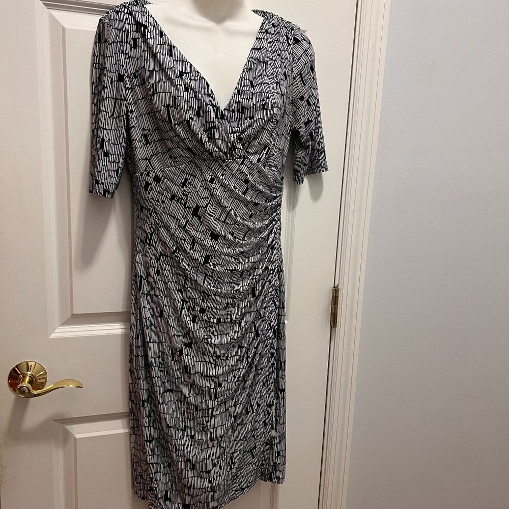 Ralph Lauren Size 4 grey and black dress